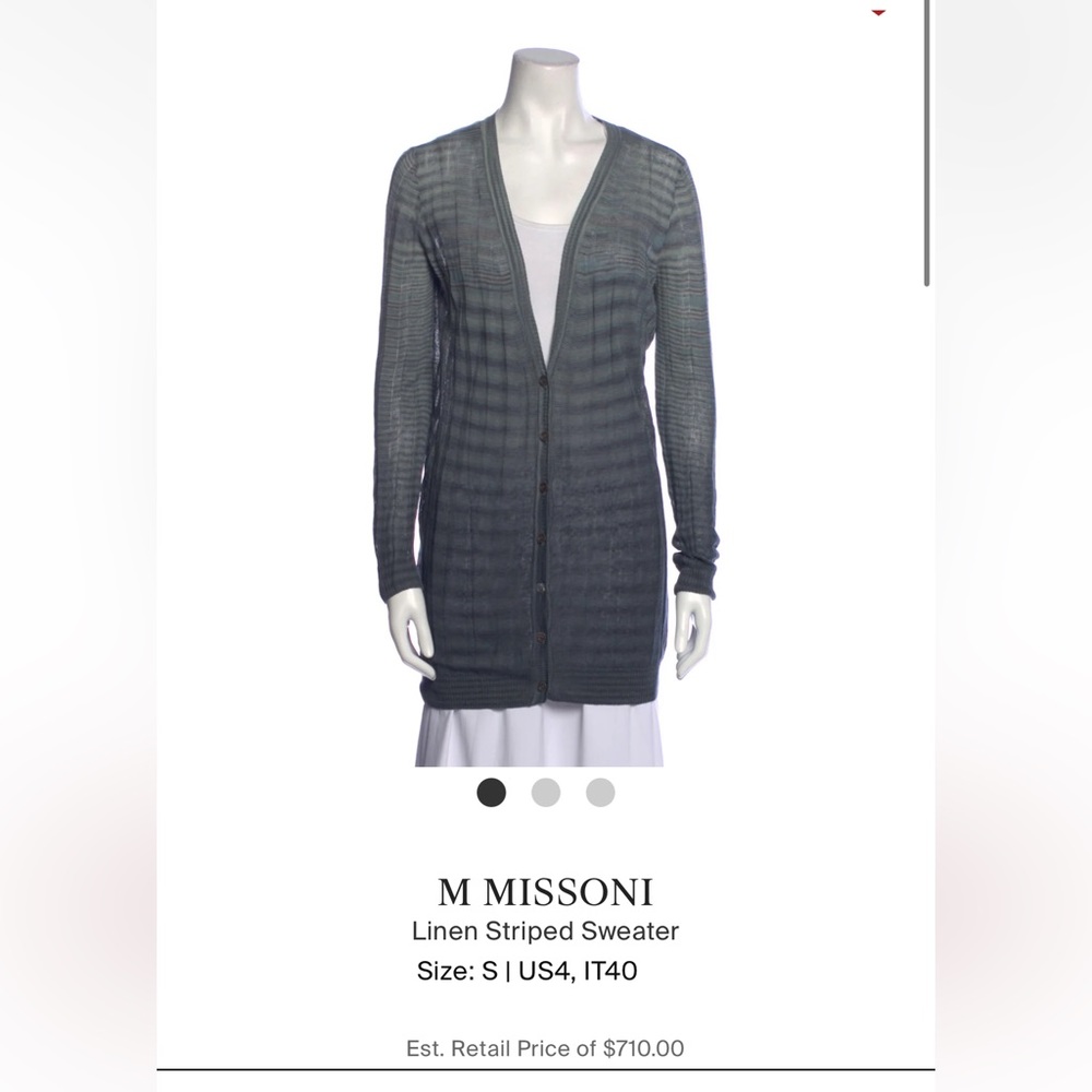 MISSONI Excellent condition linen cardigan